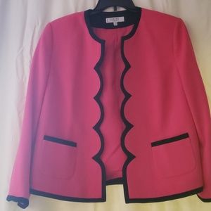 Kasper Pink Scalloped Blazer Size 18W